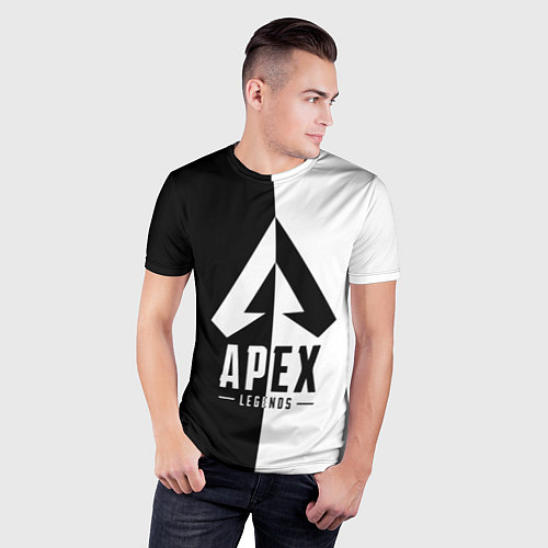 Мужская спорт-футболка Apex Legends: Black & White / 3D-принт – фото 3