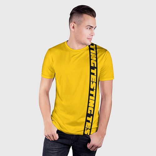 Мужская спорт-футболка ASAP Rocky: Yellow Testing / 3D-принт – фото 3