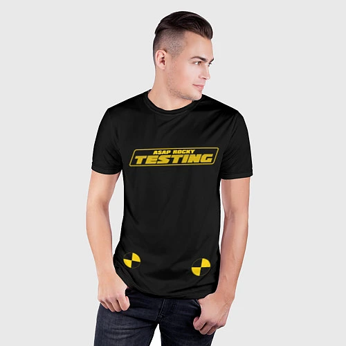 Мужская спорт-футболка ASAP Rocky Testing / 3D-принт – фото 3