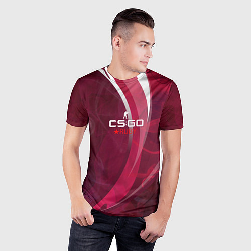 Мужская спорт-футболка Cs:go - Ruby 2022 Рубин / 3D-принт – фото 3