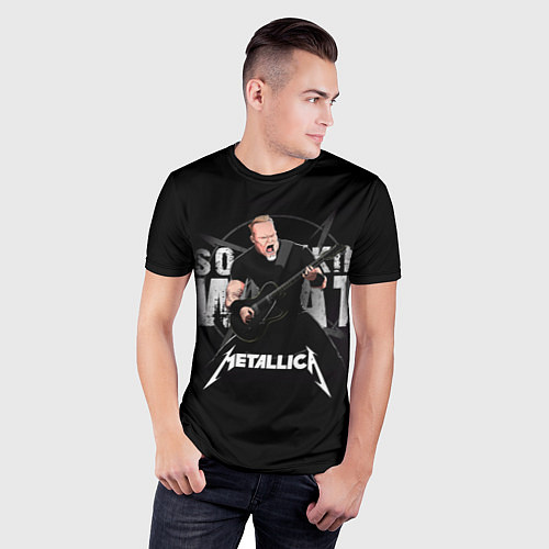 Мужская спорт-футболка Metallica black / 3D-принт – фото 3
