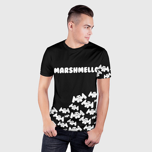 Мужская спорт-футболка Marshmello: Dark Side / 3D-принт – фото 3