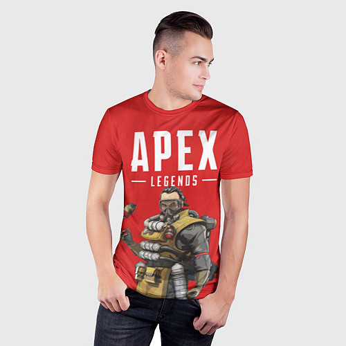 Мужская спорт-футболка Apex Legends: Red Caustic / 3D-принт – фото 3
