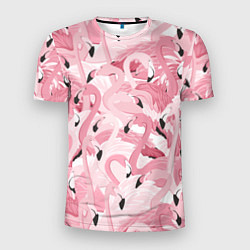 Мужская спорт-футболка Розовый фламинго