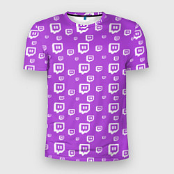 Мужская спорт-футболка Twitch: Violet Pattern