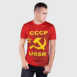 Футболка спортивная мужская СССР - серп молот, цвет: 3D-принт — фото 2