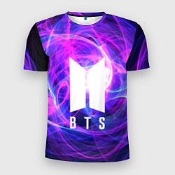 Футболка спортивная мужская BTS: Violet Neon, цвет: 3D-принт