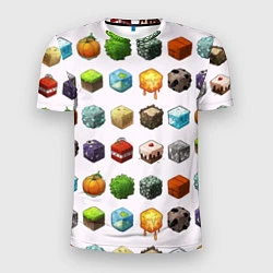 Мужская спорт-футболка Minecraft Cubes