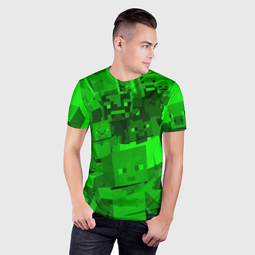 Мужская спорт-футболка Minecraft game characters / 3D-принт – фото 3