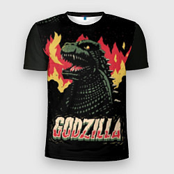 Мужская спорт-футболка Flame Godzilla