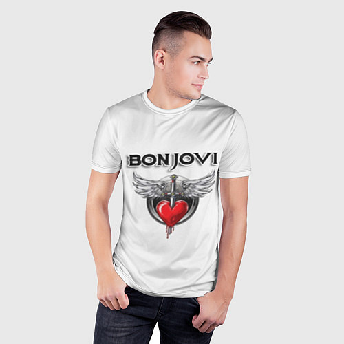 Мужская спорт-футболка Bon Jovi / 3D-принт – фото 3
