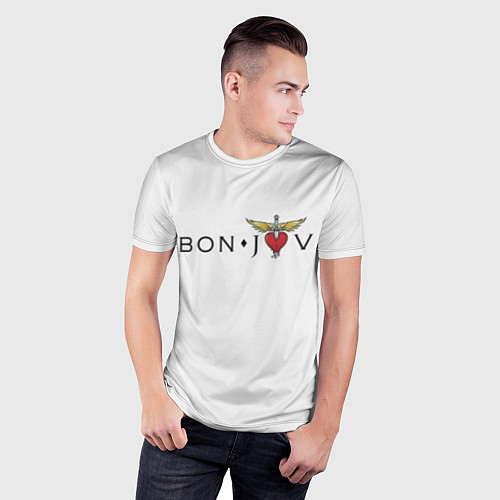 Мужская спорт-футболка Bon Jovi / 3D-принт – фото 3