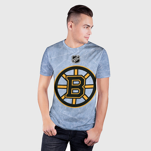 Мужская спорт-футболка Boston Bruins: Hot Ice / 3D-принт – фото 3