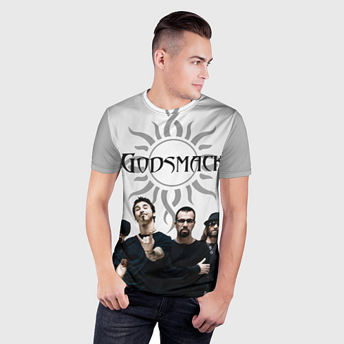 Мужская спорт-футболка Godsmack / 3D-принт – фото 3