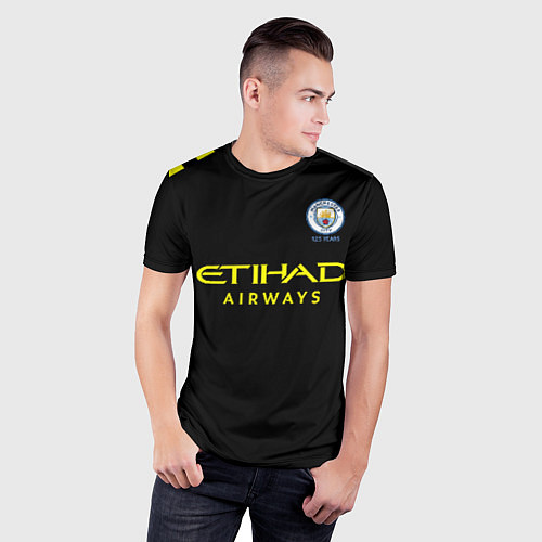 Мужская спорт-футболка Manchester City away 19-20 / 3D-принт – фото 3