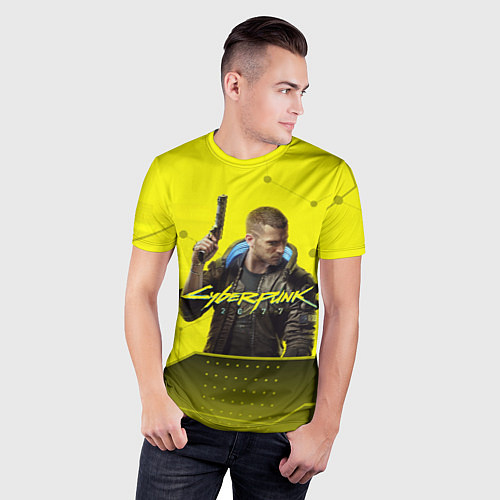 Мужская спорт-футболка CYBERPUNK 2077 / 3D-принт – фото 3