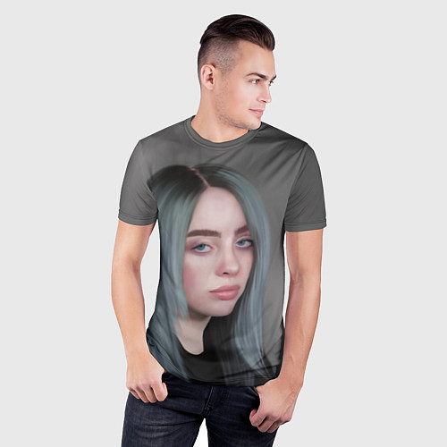 Мужская спорт-футболка Billie Eilish: Ocean Eyes / 3D-принт – фото 3