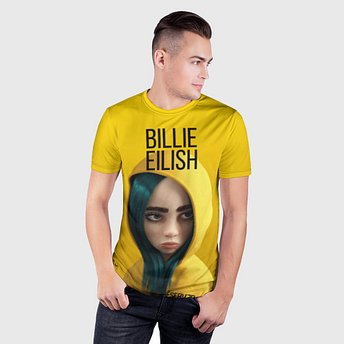 Мужская спорт-футболка BILLIE EILISH: Yellow Girl / 3D-принт – фото 3