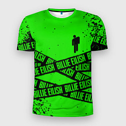 Футболка спортивная мужская BILLIE EILISH: Green & Black Tape, цвет: 3D-принт