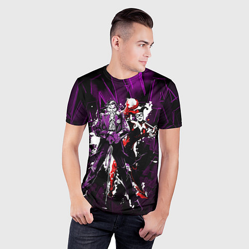 Мужская спорт-футболка Harley and Joker / 3D-принт – фото 3