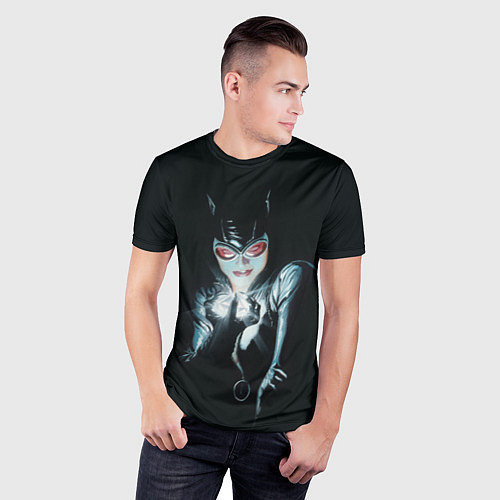 Мужская спорт-футболка Catwoman / 3D-принт – фото 3