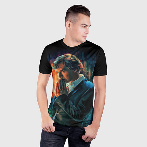 Мужская спорт-футболка Sherlock / 3D-принт – фото 3