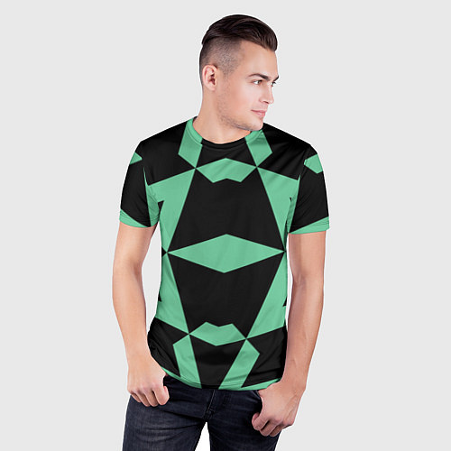 Мужская спорт-футболка Abstract zigzag pattern / 3D-принт – фото 3