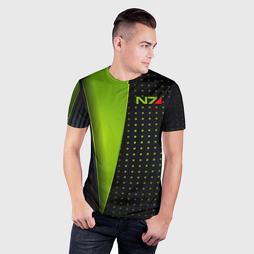 Мужская спорт-футболка Mass Effect N7 / 3D-принт – фото 3