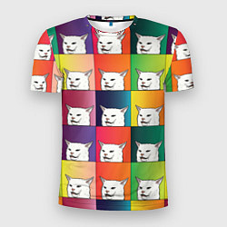 Мужская спорт-футболка Woman Yelling at Cat