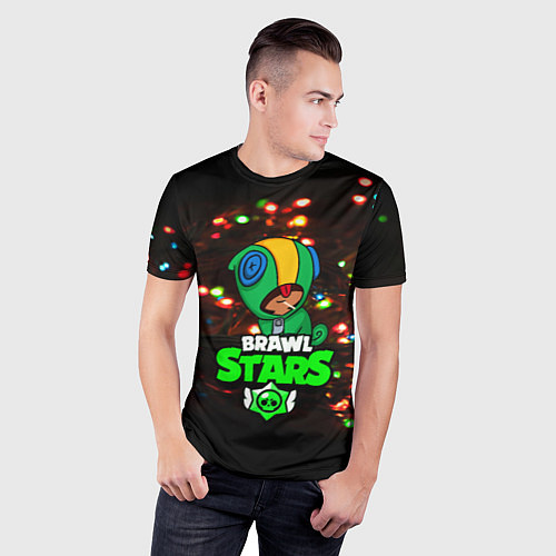 Мужская спорт-футболка BRAWL STARS НОВОГОДНИЙ / 3D-принт – фото 3