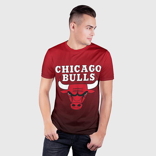 Мужская спорт-футболка CHICAGO BULLS / 3D-принт – фото 3