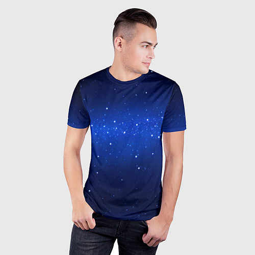 Мужская спорт-футболка BLUE STARRY SKY / 3D-принт – фото 3
