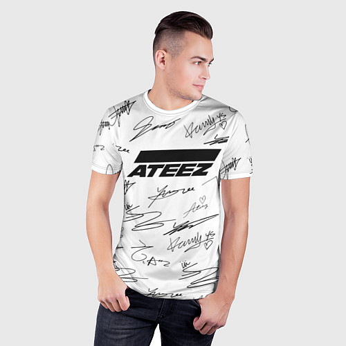 Мужская спорт-футболка ATEEZ АВТОГРАФЫ / 3D-принт – фото 3
