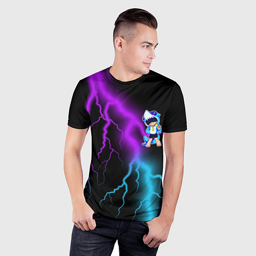 Мужская спорт-футболка Brawl Stars LEON / 3D-принт – фото 3