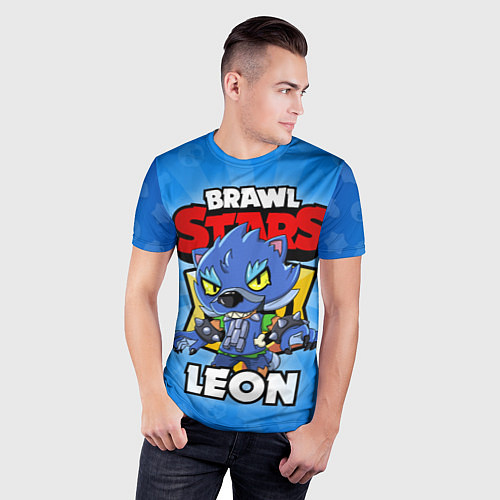 Мужская спорт-футболка BRAWL STARS WEREWOLF LEON / 3D-принт – фото 3