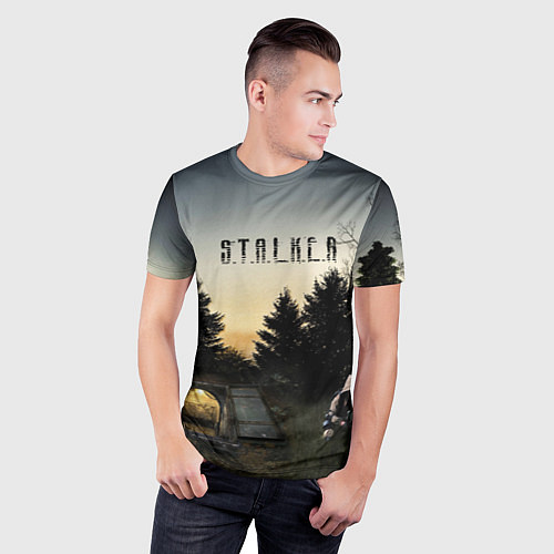 Мужская спорт-футболка СТАЛКЕР 1 / 3D-принт – фото 3