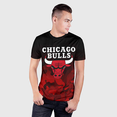 Мужская спорт-футболка CHICAGO BULLS / 3D-принт – фото 3