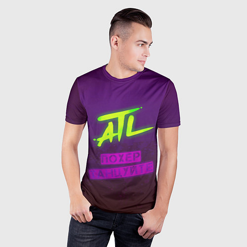 Мужская спорт-футболка ATL / 3D-принт – фото 3