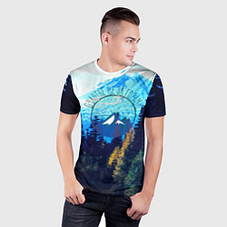 Футболка спортивная мужская Лес, цвет: 3D-принт — фото 2