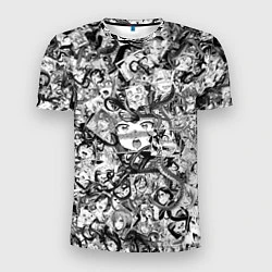Мужская спорт-футболка Ахегао с щупальцами