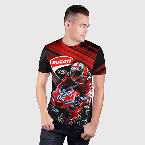 Мужская спорт-футболка Andrea Dovizioso / 3D-принт – фото 3