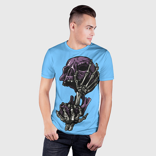 Мужская спорт-футболка Brutal Skull / 3D-принт – фото 3