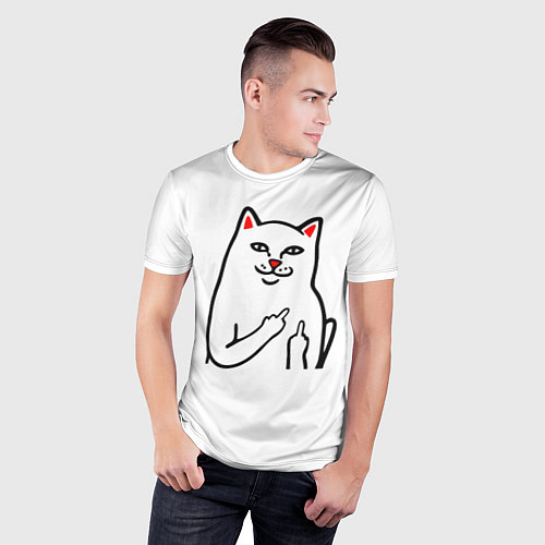 Мужская спорт-футболка Meme Cat / 3D-принт – фото 3