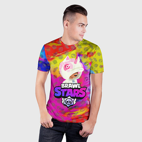 Мужская спорт-футболка BRAWL STARS LEON / 3D-принт – фото 3
