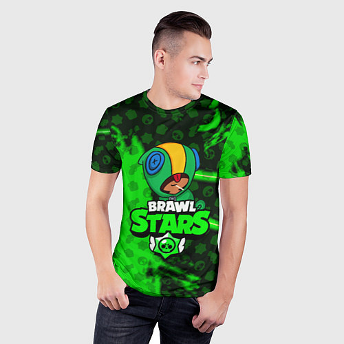 Мужская спорт-футболка BRAWL STARS:LEON / 3D-принт – фото 3