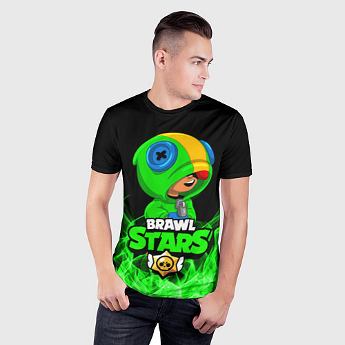 Мужская спорт-футболка BRAWL STARS SALLY LEON / 3D-принт – фото 3