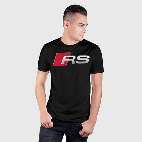 Мужская спорт-футболка AUDI RS / 3D-принт – фото 3