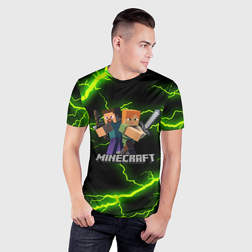 Мужская спорт-футболка MINECRAFT / 3D-принт – фото 3