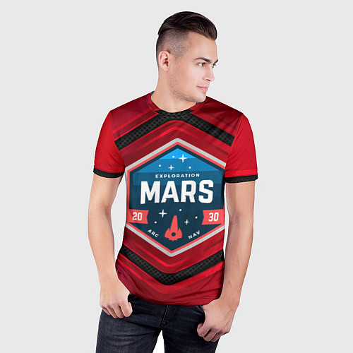 Мужская спорт-футболка MARS NASA / 3D-принт – фото 3