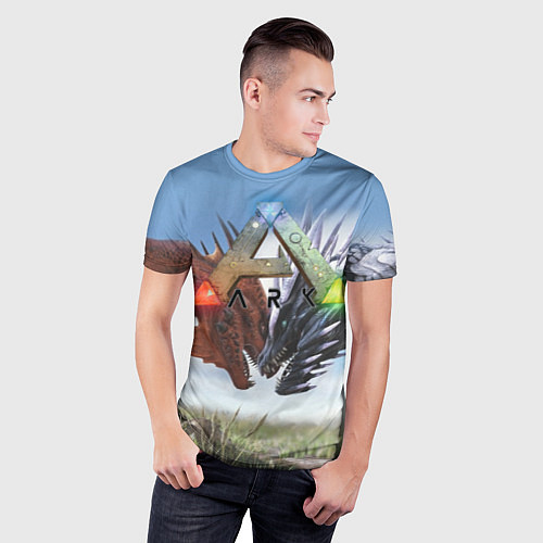 Мужская спорт-футболка Ark Survival Evolved / 3D-принт – фото 3
